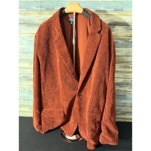 Abbott Elementary Blazer XXL Rust Orange EUC Corduroy Single Breasted Jacket